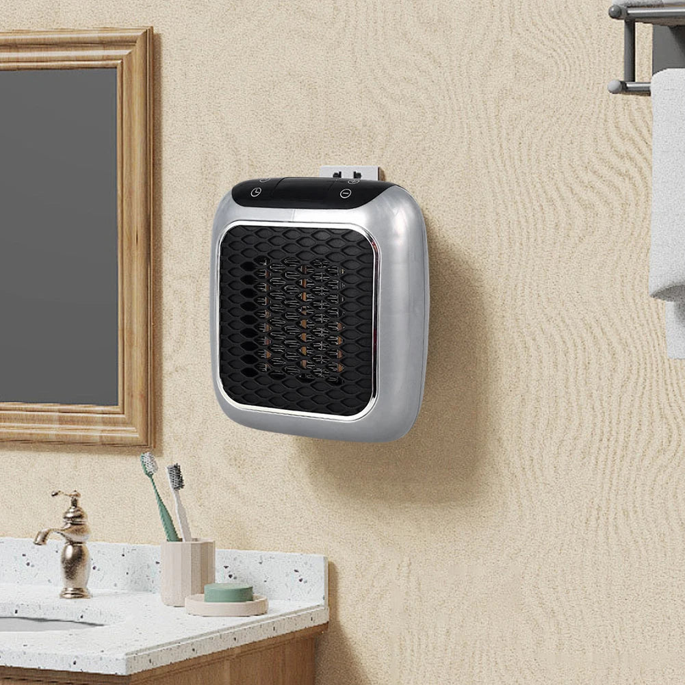 EU Plug In Heater Mini Electric Heater Warmer Wall Mounted PTC Ceramic Space Heater Portable Heater Fan for Home Office Bedroom