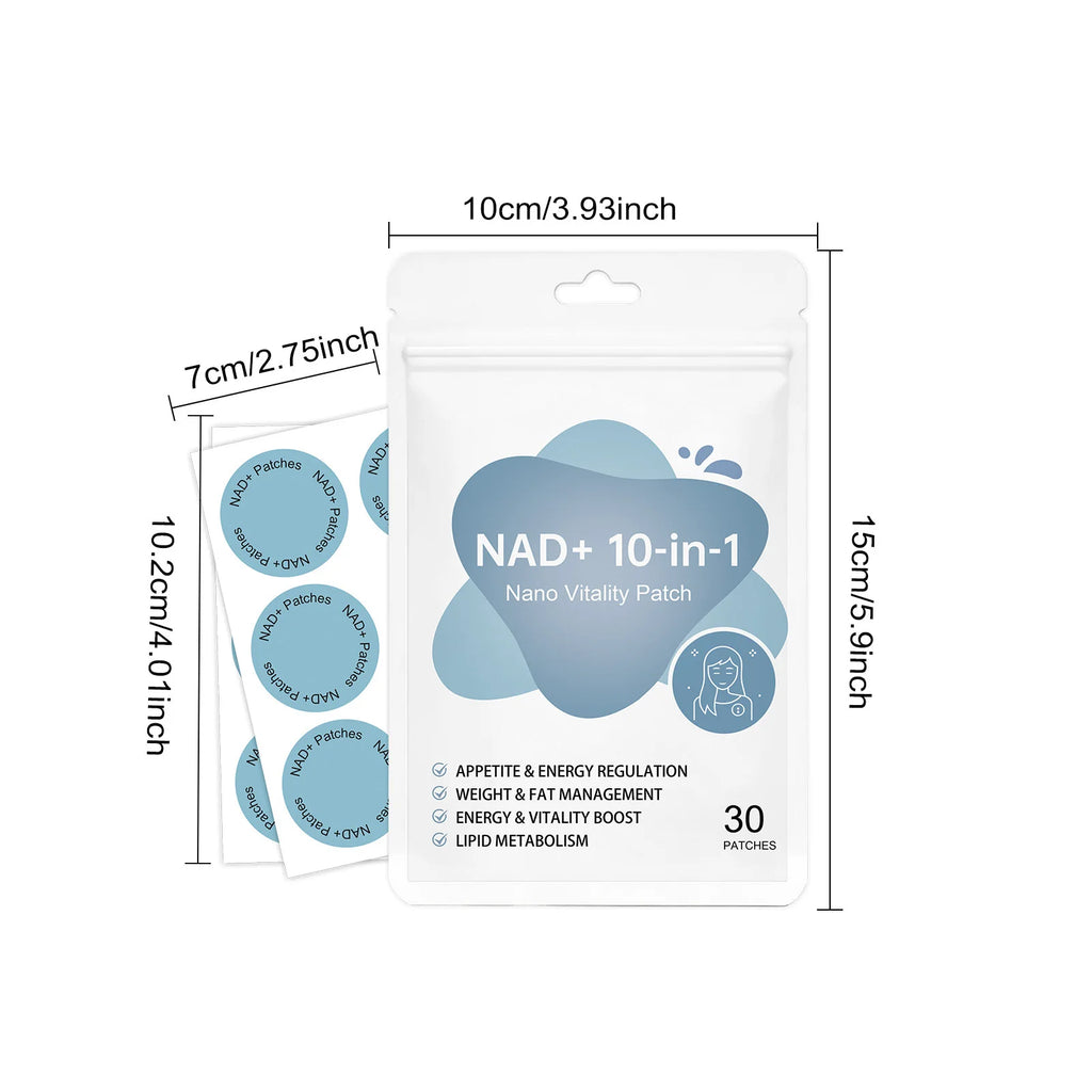 NAD Supplement Patches Enhance Cellular Energy Immune Support Rejuvenating Skin Lasting Slimming NAD+ Boosting Transdermal Patch