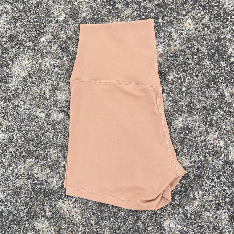 Sexy Solid Color Women Fitness Sport Short High Waist Athletic Yoga Short Leg Cycling Comprehensive Training Jogging Squat Proof