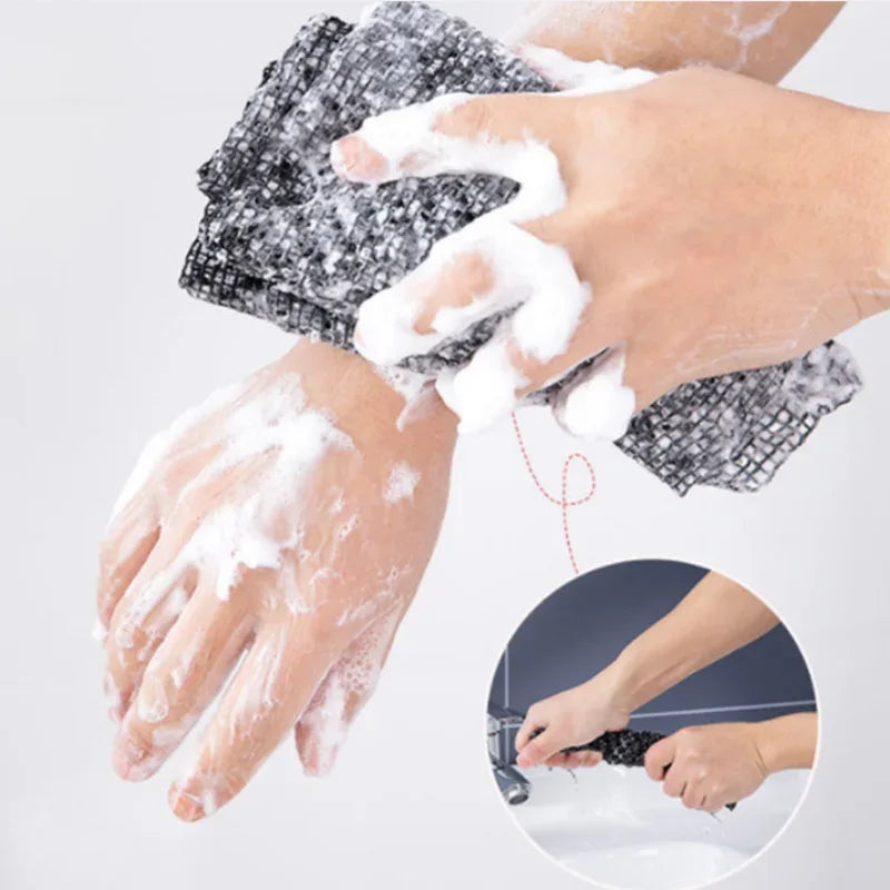 New Japanese Gentle Bath Rubbing Washcloth Nylon Bath Towel Back Exfoliating Scrub Shower Brush Sponge Body Bathroom Accessories