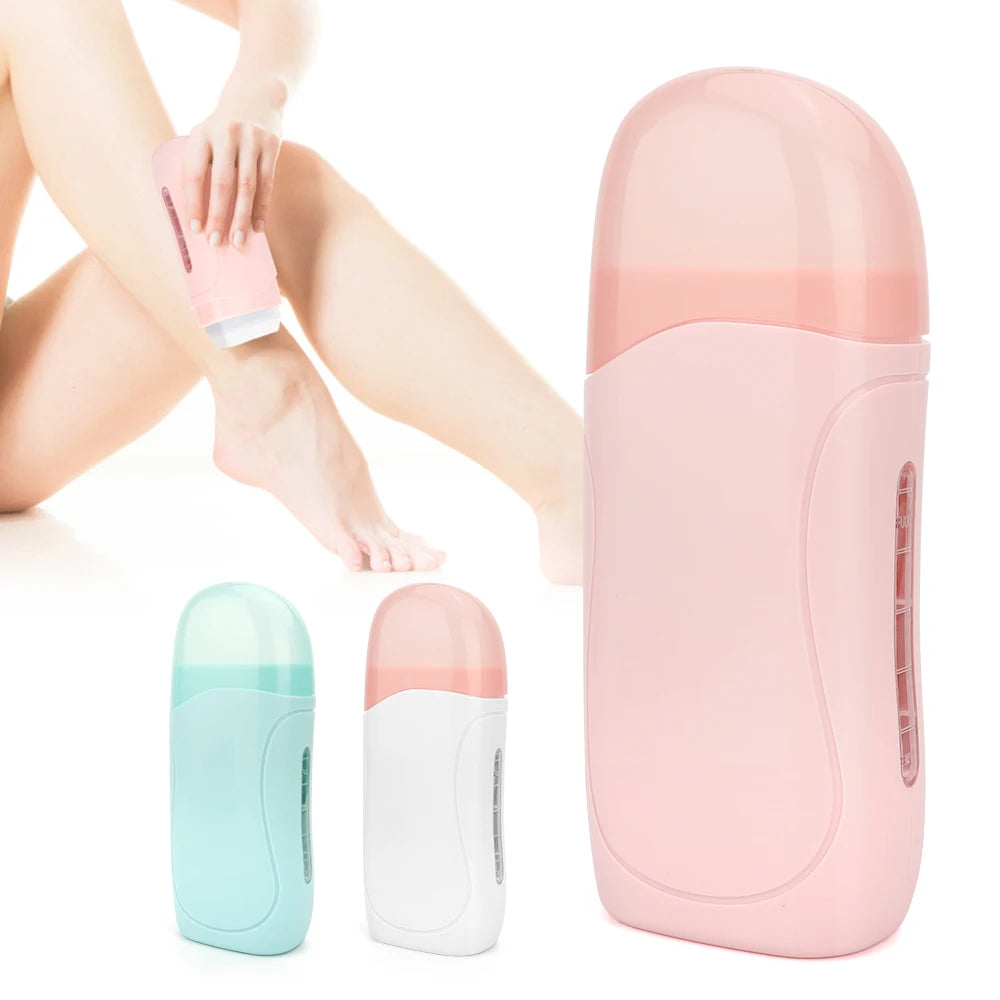 Unisex Roll on Depilatory Wax Cream Hair Removal Roller Wax Heater Waxing Hot Cartridge Warmer Equipment Tool Waxing Kit Ürün ikincil görseli