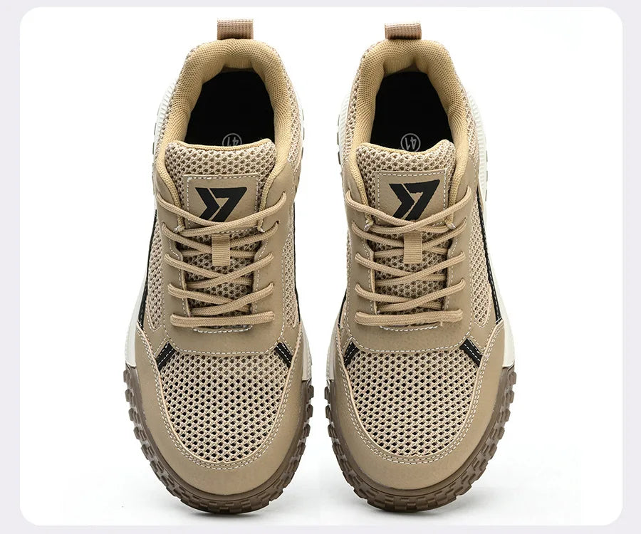 Safety Shoes Man S3 with Steel Toe Boots, EU Standard Kevlar Work Shoes Man Lightweight, CN39-46 Protective Working Shoes Woman