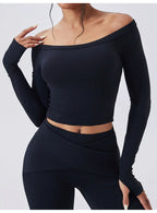 Cloud Hide SEXY Girls Yoga Shirts Long Sleeve Blouse Women Plus Size Sports Gym Fitness Top Ladies Running T-Shirt Workout Shirt