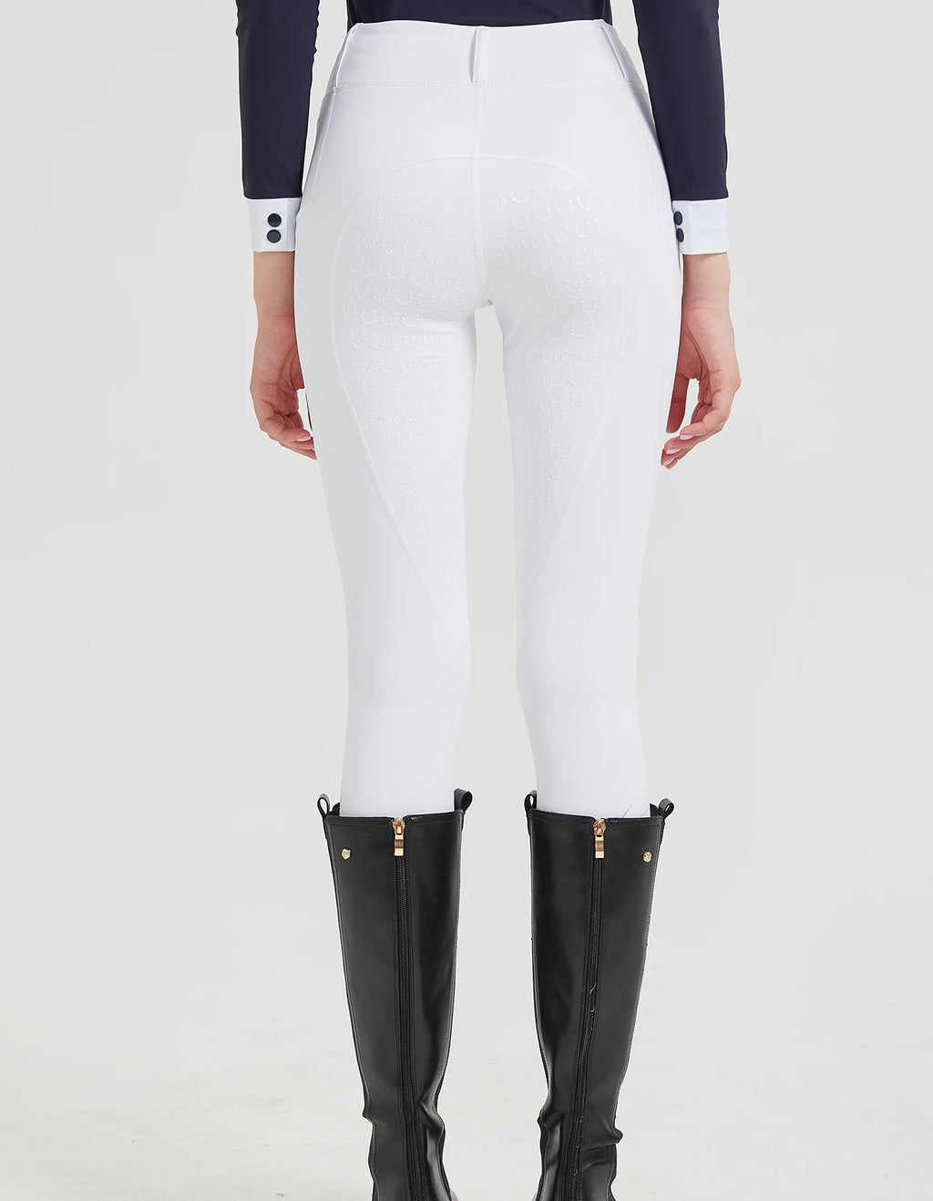 Spring and summer riding pants women's knitted high-stretch, slim-fitting silicone riding pants tight riding pants breathable we
