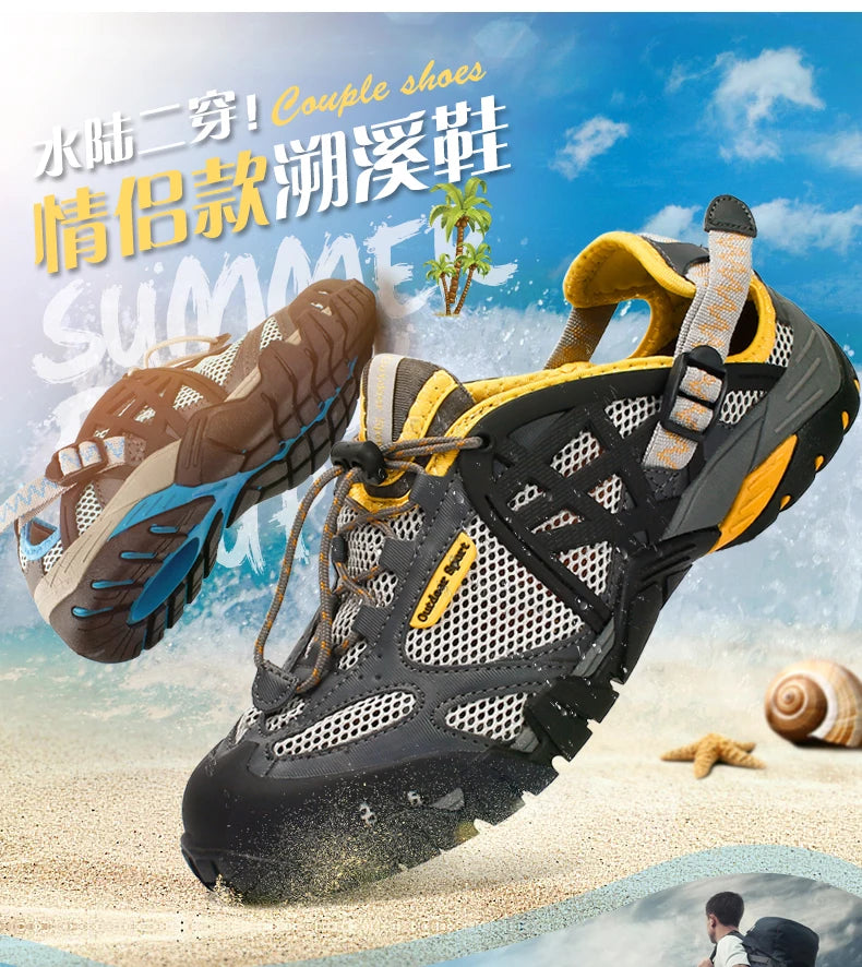 Summer Wading Hiking Shoes for Men Outdoor Aqua Beach Barefoot Sneakers Women Breathable Quick Drying Sports Trekking Shoes Men