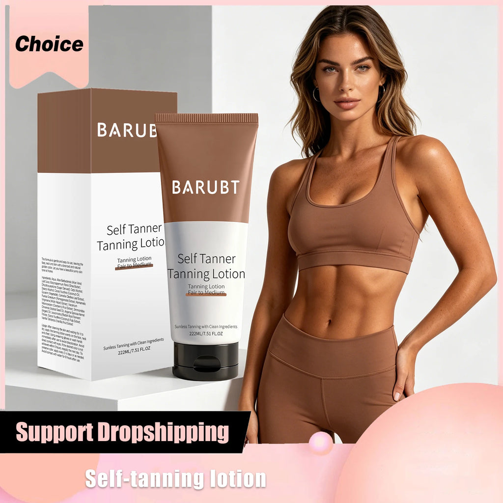 Self-Tanning Cream Intensive Tanning UV Protective Waterproof Long Lasting Sunless Even Skin Tone Moisturize Body Bronzer Lotion
