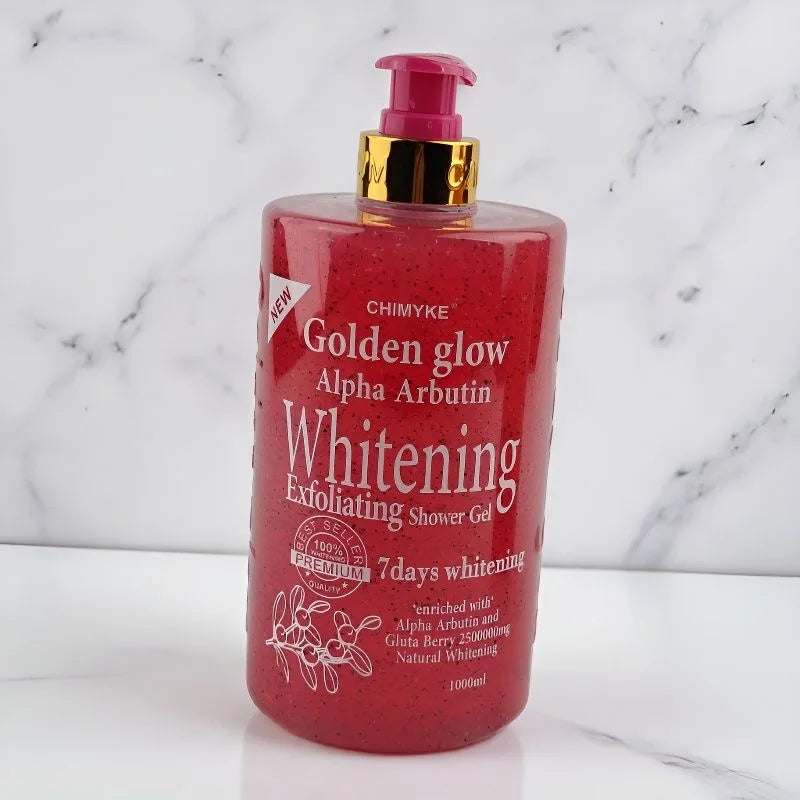 7 Days Golden Glow Alpha Arbutin Brightening Body Wash - Visibly Evens Skin Tone, Hydrates Nourishes for Radiant Skin Shower Gel