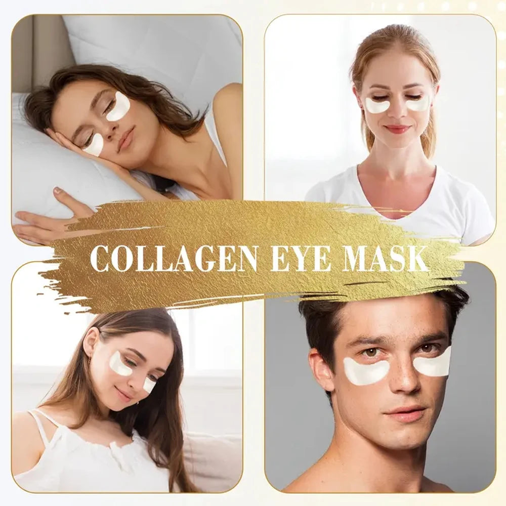 Collagen eye mask, deep moisturizing, firming the skin around the eyes, eye care, anti-aging skincare, making the skin younger
