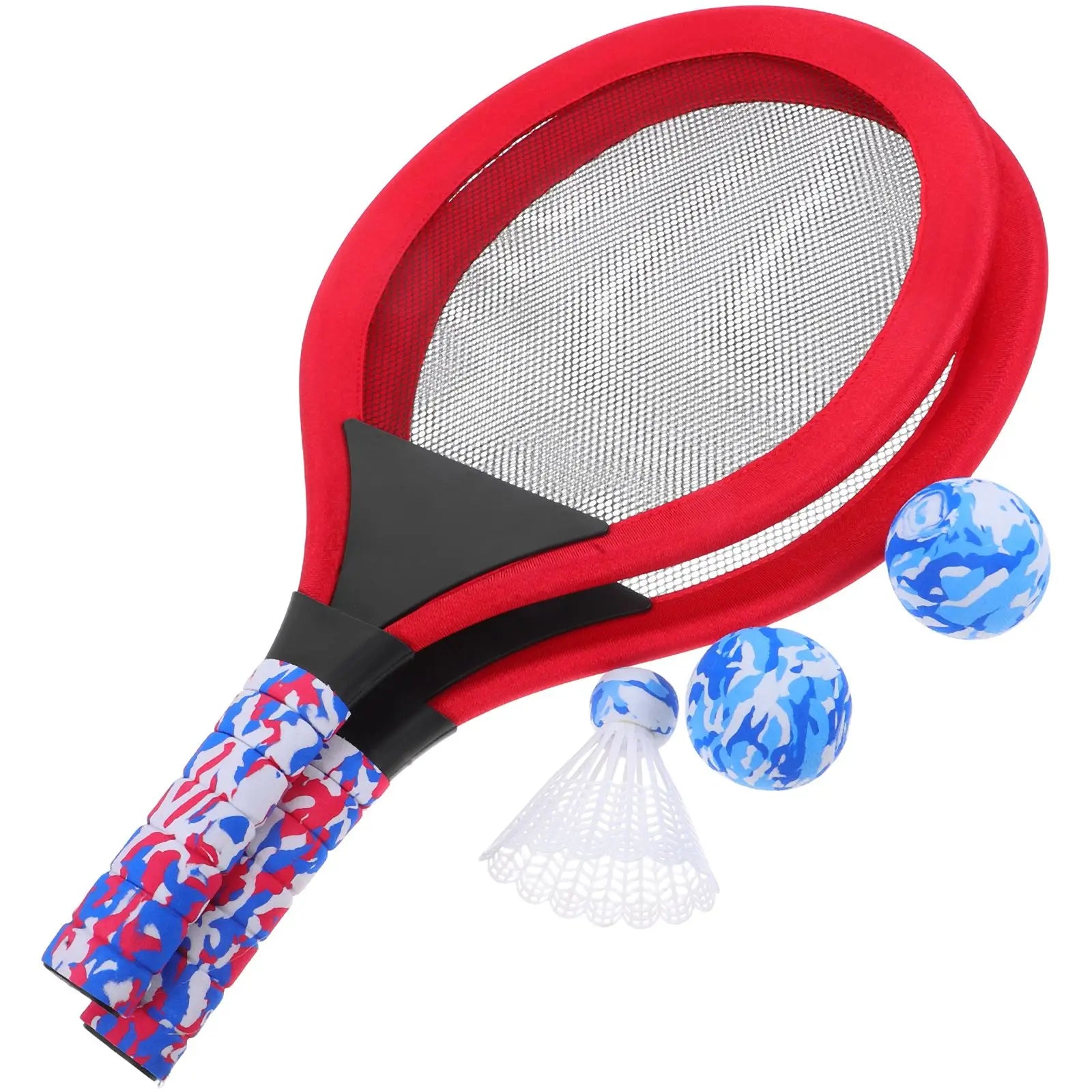 Eva Durable Kids Tennis Rackets Set Lightweight Children Beach Ball Sports Game Plastic Outdoor Racquet Sports Multi Main image