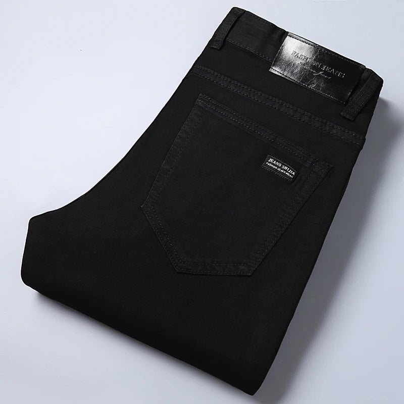 Wthinlee 8 Models Spring Autumn Business Jeans Men Casual Straight Stretch Fashion Classic Work Denim Trousers Brand Clothing