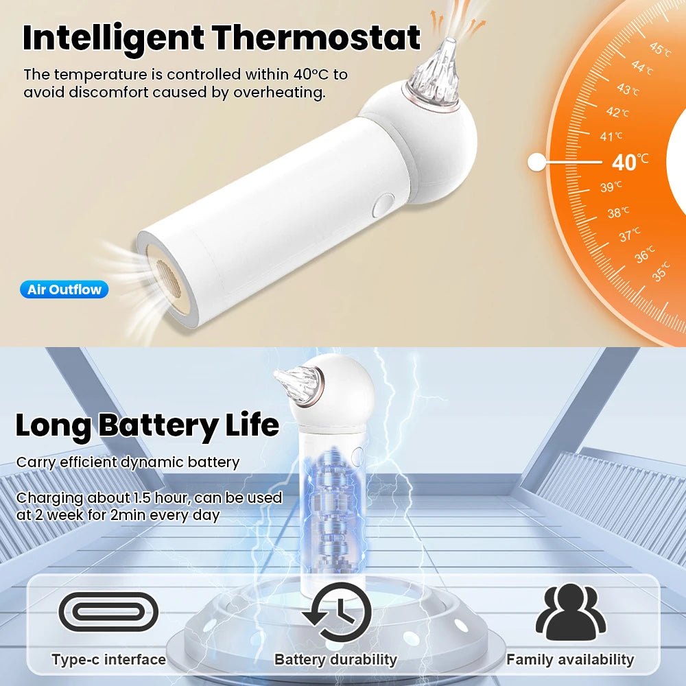 Intelligent Constant Temperature Ear Dryer Low Noise Ear Care Device Prevents Bacterial Growth Prevent Ear Canal Inflammation