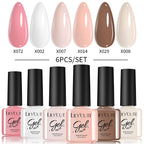 LILYCUTE Nail Gel Polish Set Pink Green Spring DIY Nail Art Design Long Lasting Soak Off UV Gel Manicure Painting Gel Vernis Kit