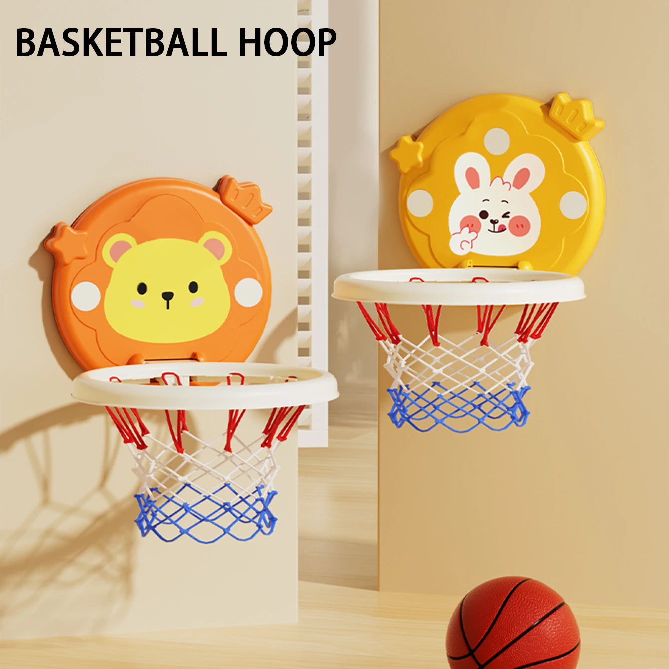 Children's basketball stands, indoor shooting balls, assemblable and foldable hanging toys Ürün ana görseli