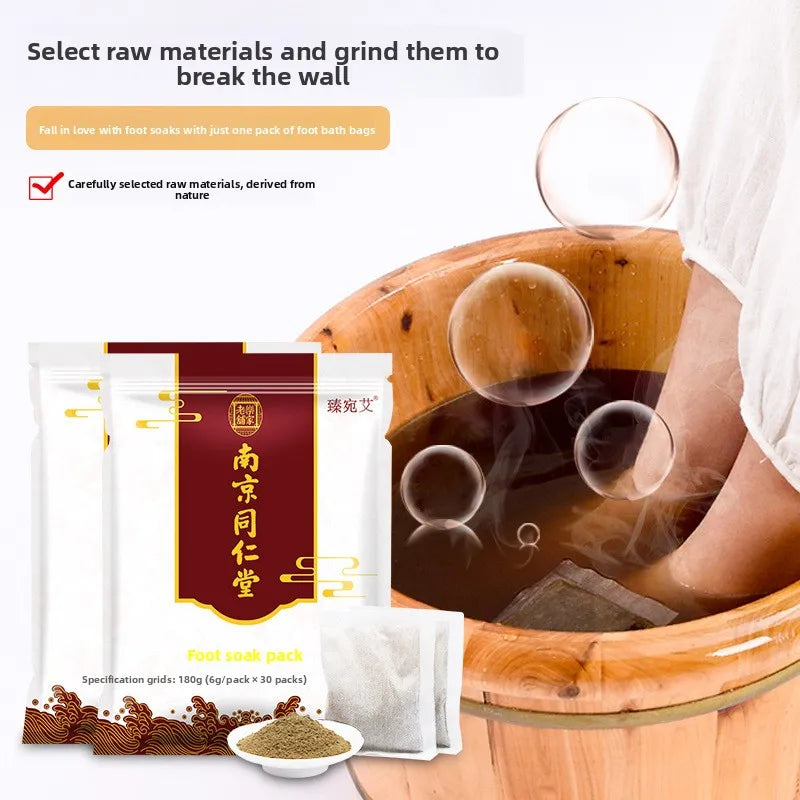 Mugwort Foot Soak Collection | Home Use6g*30bag Foot Bath Pack/Powder/Medicated Bag - Natural Herbal Formula for Daily Foot Care Ürün ana görseli