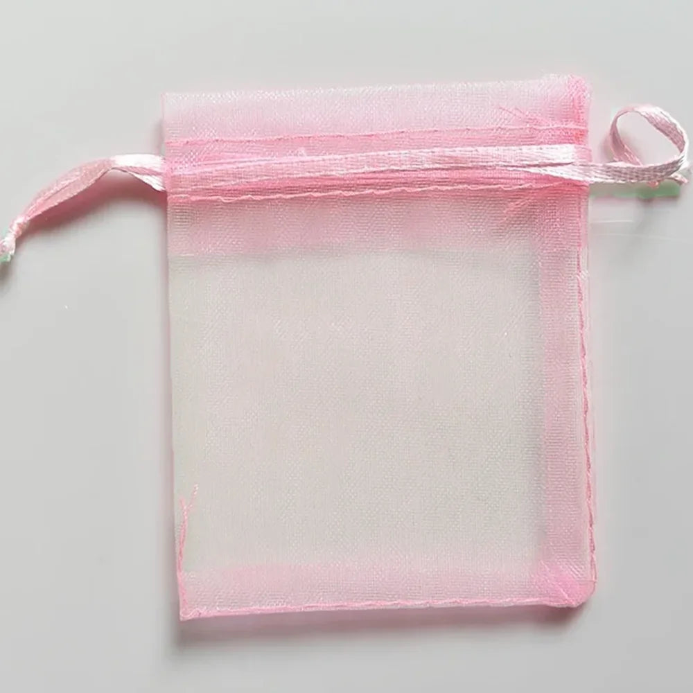 25/50/100pcs Organza Gift Bag Multicolor Drawstring Pouches For Candy Jewelry Bag Packing Wedding Gift Bags Organza Bag