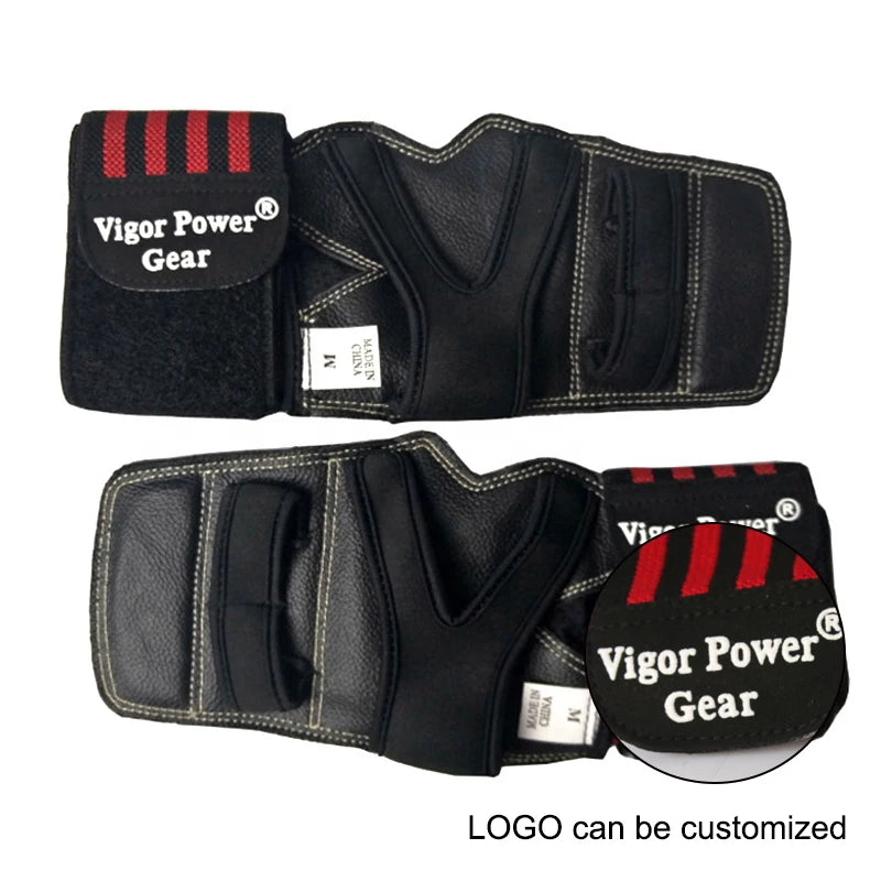 Cowhide Weight Lifting Gloves 3 colors Gym Anti-Skid Grips Pads Deadlift Belt Crossfit Workout Crossfit Palm Protection Fitness