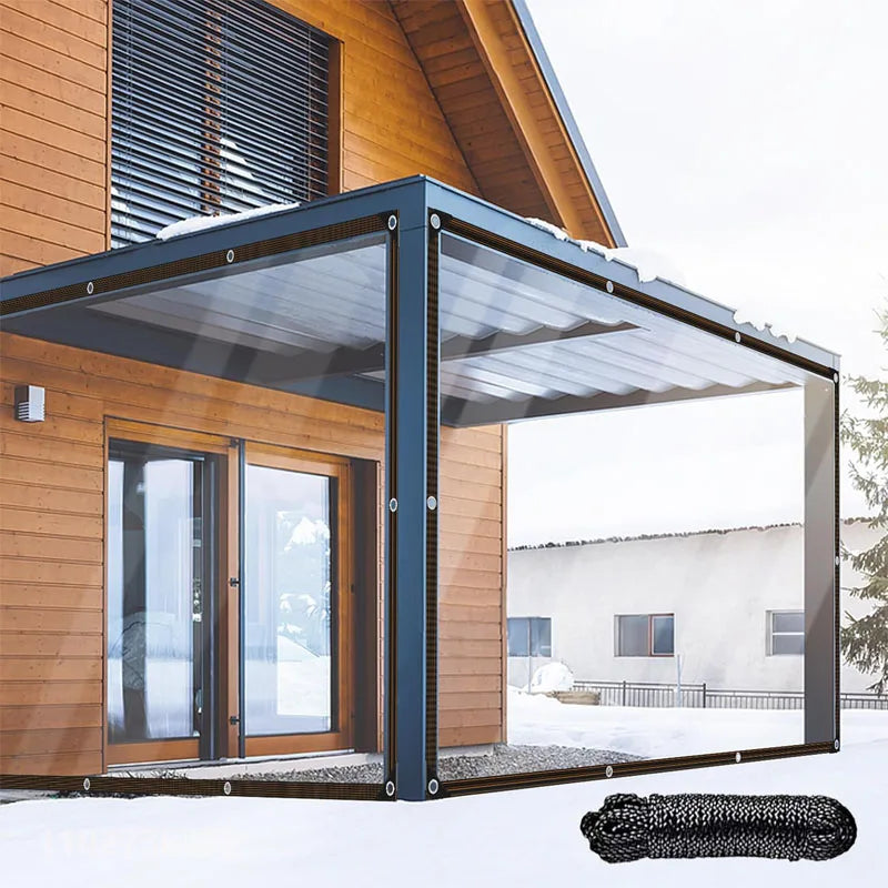 Transparent rainproof shading cloth tarpaulin Lightweight waterproof tarpaulin cover tarpaulin transparent rainproof cloth2X2m Ürün ana görseli