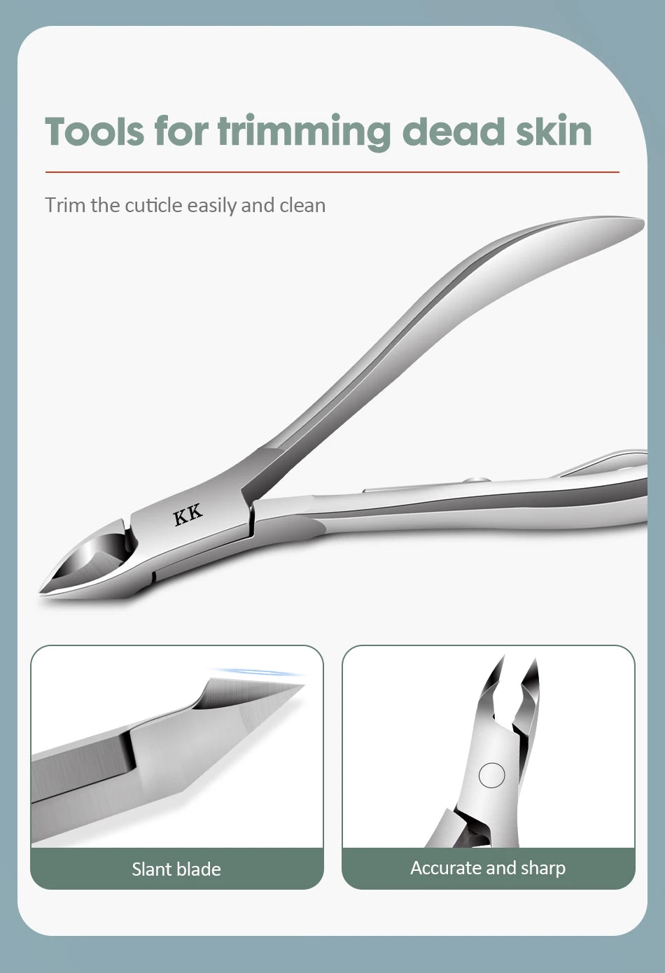 KK 11 in 1 Manicure Tools Professional Nail Clippers Set Stainless Steel Nail Cutter Pliers Scissors Kit Foot Care Hand Care