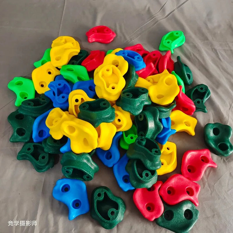 Kids Plastic Rock Climbing Wall Holds Games Indoor Outdoor Climbing Stones Set Playground DIY Rock Stone Wall Random Color Ürün ana görseli