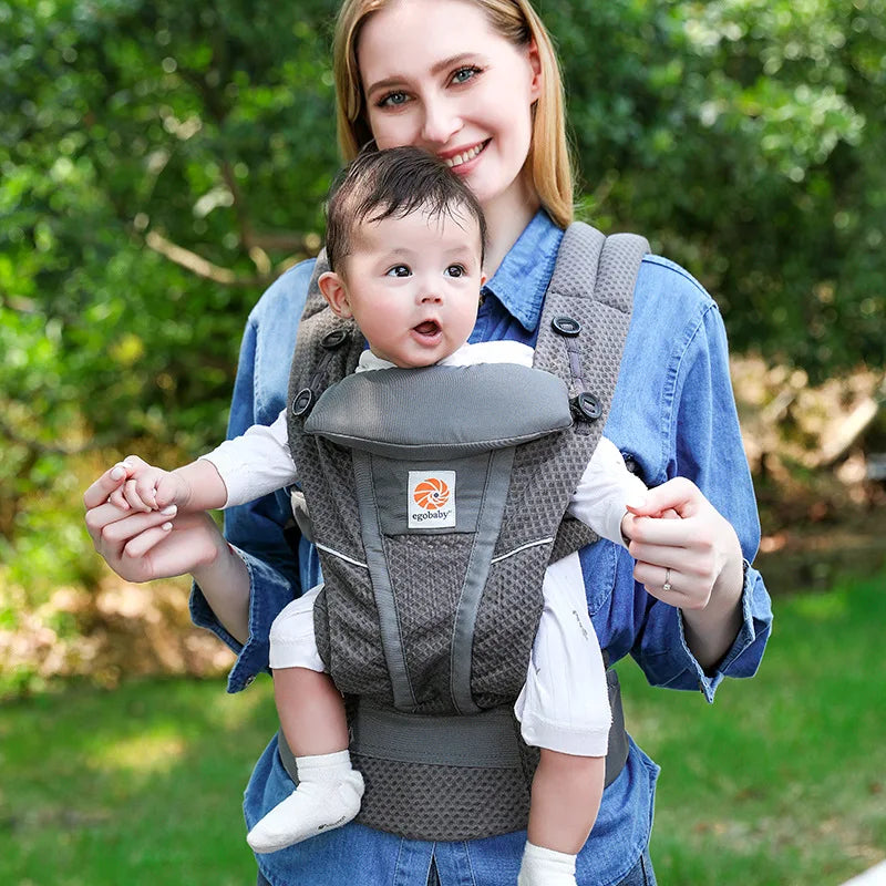 Baby Carrier Cotton Ergonomic Backpacks Holder Shoulder Waist Belt Sling Toddler Outdoor Holding Front and Back Universal Ürün ana görseli