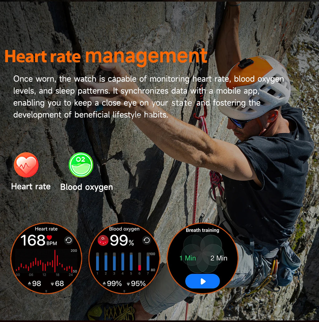 LIGE New Smart Watch Men 1000mAh Large Capacity Battery Outdoor Flashlight Bluetooth Call Waterproof Sport Fitness Smartwatch