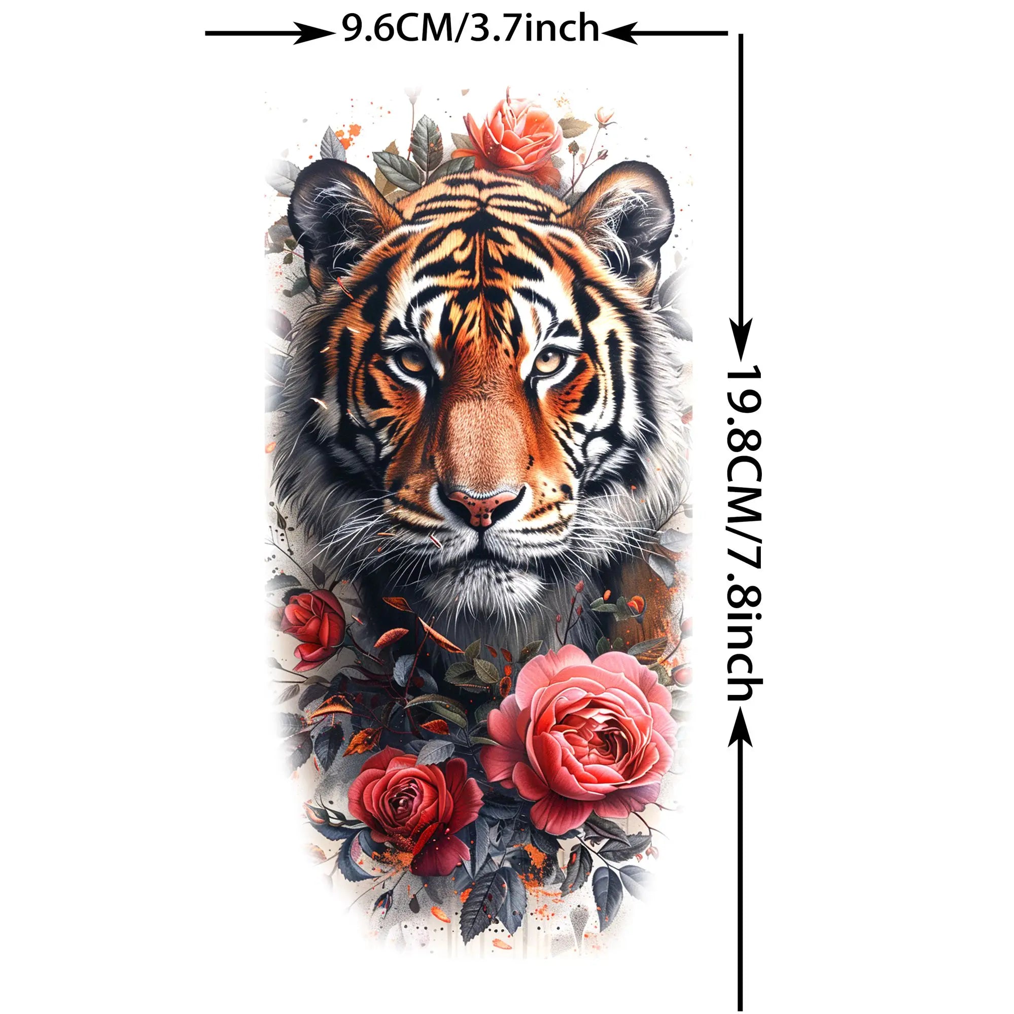 1 Sheet Unique Watercolr Lion Tiger Animals Temporary Tattoos Long Lasting Waterproof Fox Owl Fake Tattoo Sticker Body Art Tatoo