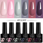 LILYCUTE 7ML 6PCS Neon Gel Nail Polish Set fluorescent Series Color Changing Semi Permanent Soak Off Manicure kit Nail Art Gel