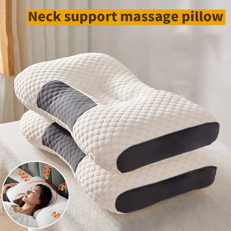 New Neck Pillow Help Sleep And Protect The Neck Cervical Orthopedic Soybean Fiber Massage Household SPA Pillow For Sleeping