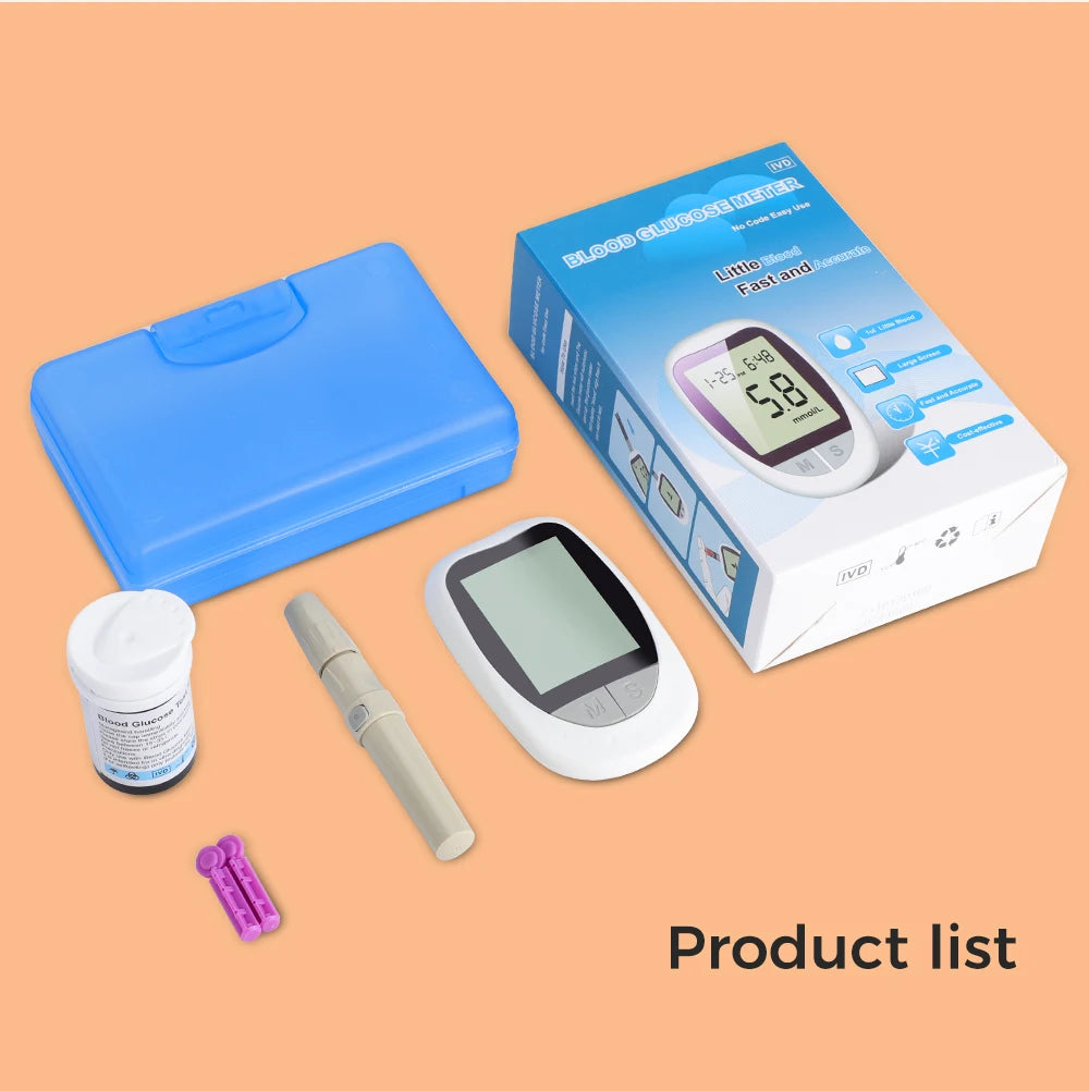 Medical Glucometer 50pcs Test Strips Lancets Blood Glucose Meter Kit Sugar Monitor Glucometro for Diabetes Mmol/L Or Mg/dL