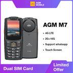 AGM M7 2+16G Volte Android Feature Phone Waterproof Touch Screen 2500mAh Cellphone with English Russian Keyboard