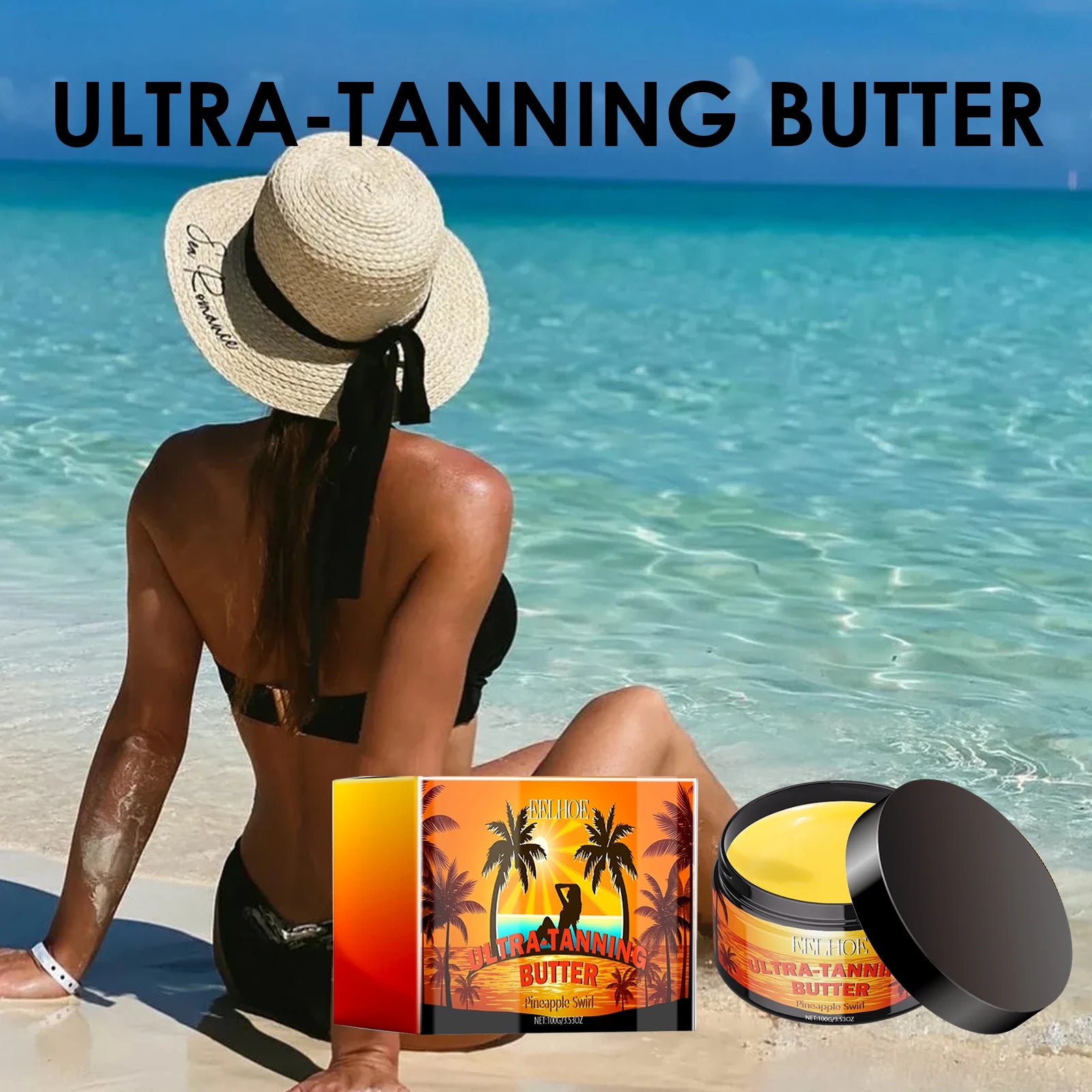 Tanning Gel for Deep Bronze Glow with Coconut Oil and Carrot Seed Oil for Outdoor Tanning to get Sun Kissed Skin Deep Hydration