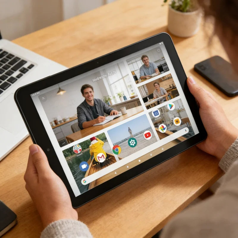 10.1 INCH RAM 2GB ROM 32GB V9 Android 9.0 Tablet PC CPU MT8167  (Quad core,2M cache) Processor Dual Camera WIFI DC Charge