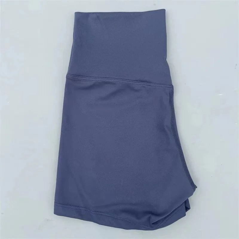 Sexy Solid Color Women Fitness Sport Short High Waist Athletic Yoga Short Leg Cycling Comprehensive Training Jogging Squat Proof