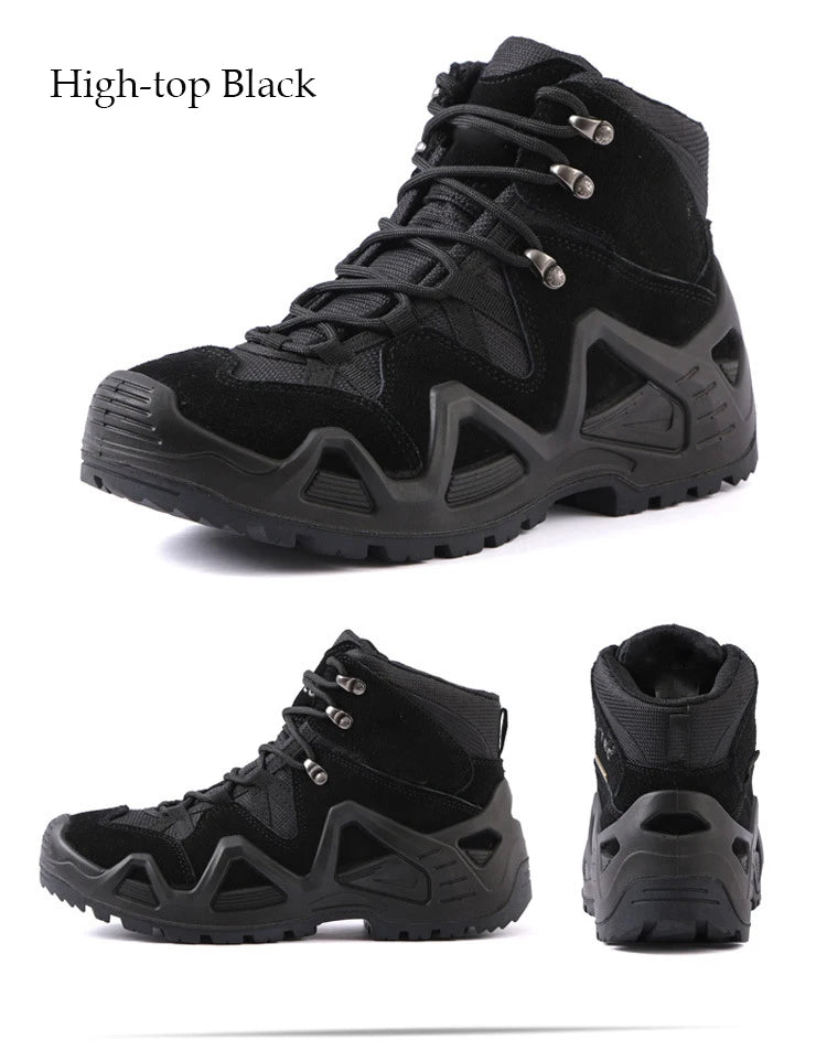 Men Casual Hunting Ankle Boots Outdoor Tactical Hiking Man Boot  Hunting Work Boots for Motorcycle Shoes Botas Militares