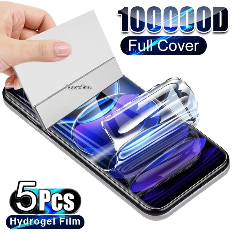 5Pcs Hydrogel Film For Samsung A57 A56 A55 A54 A53 A52 A37 A36 A35 A34 A33 A26 A25 A17 A16 A15 A14 A13 A07 A06 Screen Protectors Ürün ana görseli