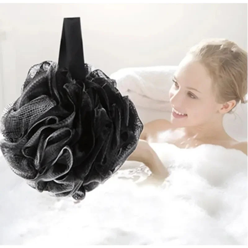 1pc Shower Mesh Foaming Sponge Exfoliating Scrubber Black Bath Bubble Ball Body Skin Cleaner Cleaning Tool Bathroom Accessories Main image