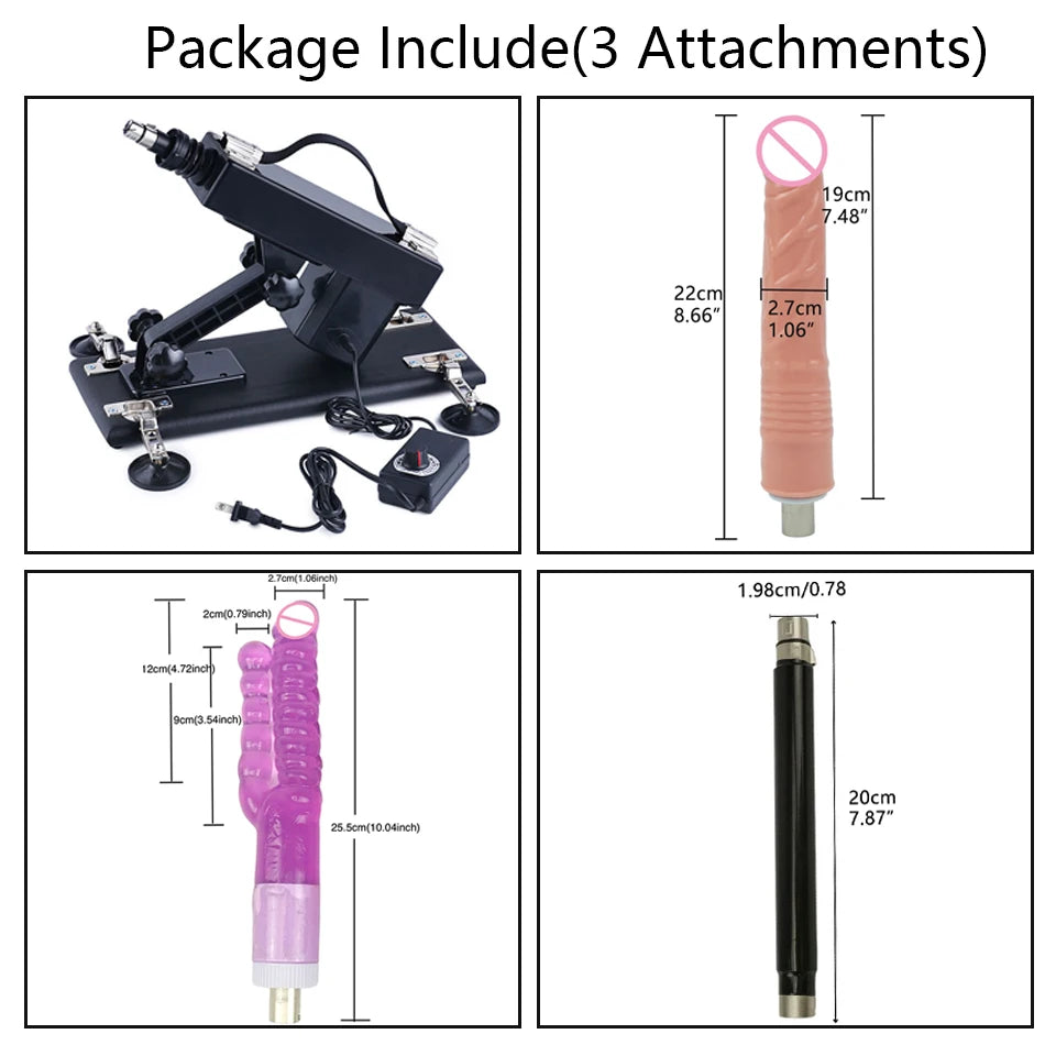 ROUGH BEAST Sex Machine for Women and Men with Dildo Attachment Automatic Masturbation Machine 3XLR Connector Sex Toys Products