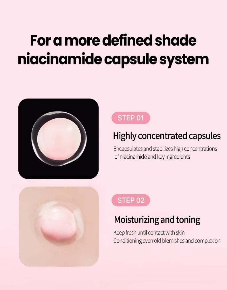 Korean Pink Collagen PDRN Capsule Cream with Niacinamide Cream for Uneven Skin Tone Lightweight Face Moisturizer Non Greasy care