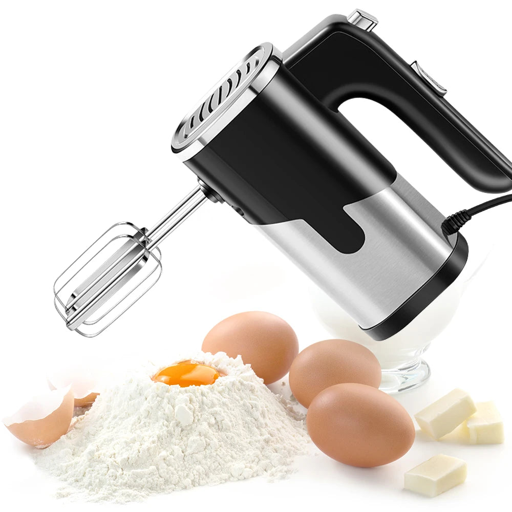 800W Electric Food Mixer Double Sticks Egg Beater Knead Dough 5 Speeds Kitchen Blender Cream Jam Pudding Milkshake Hand Mixer Ürün ana görseli