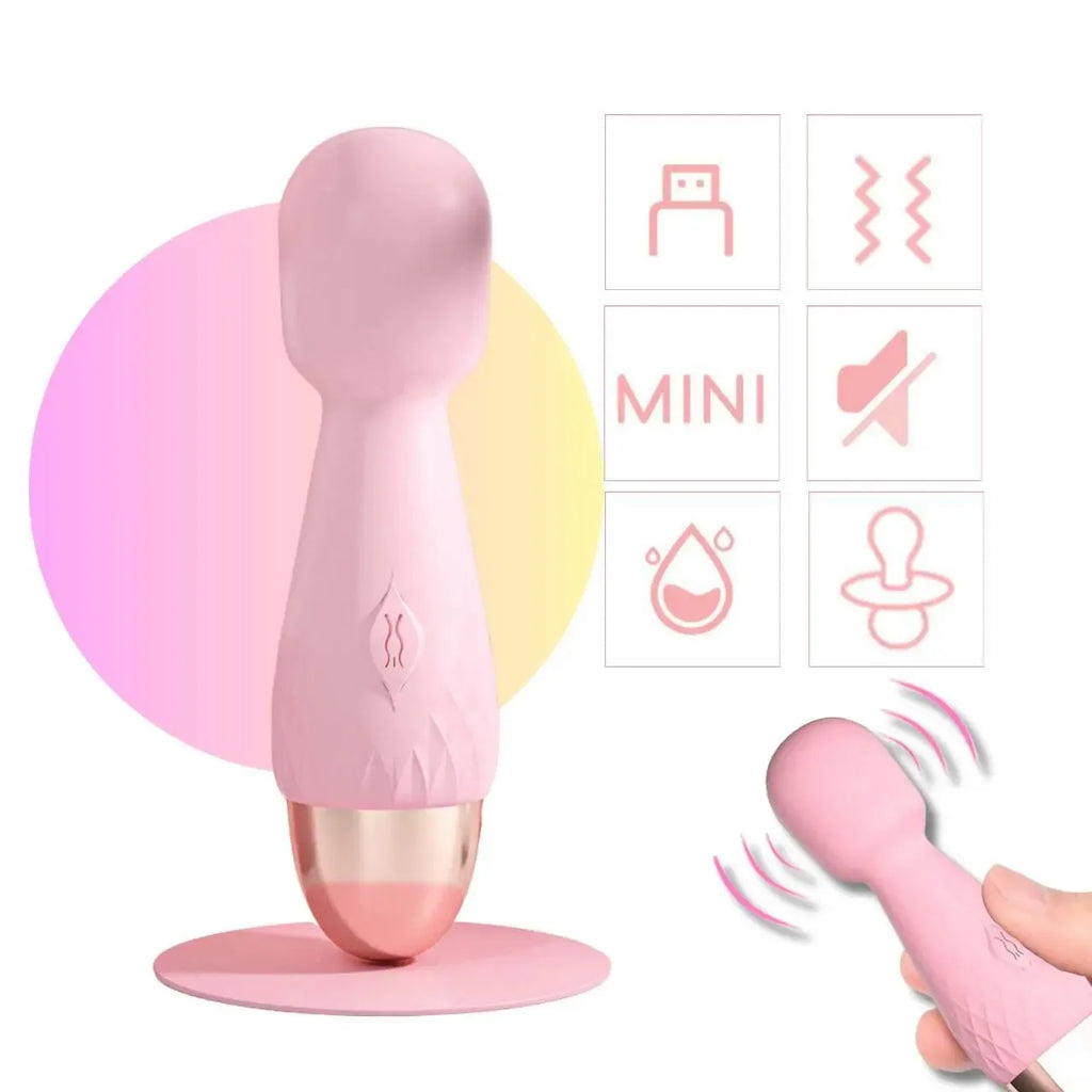 Mini Powerful Silent Personal Silicone Sex Toys for Women Vibrator AV Stick Adult Female Dildo Massage G Spot Vibrator Adult 18