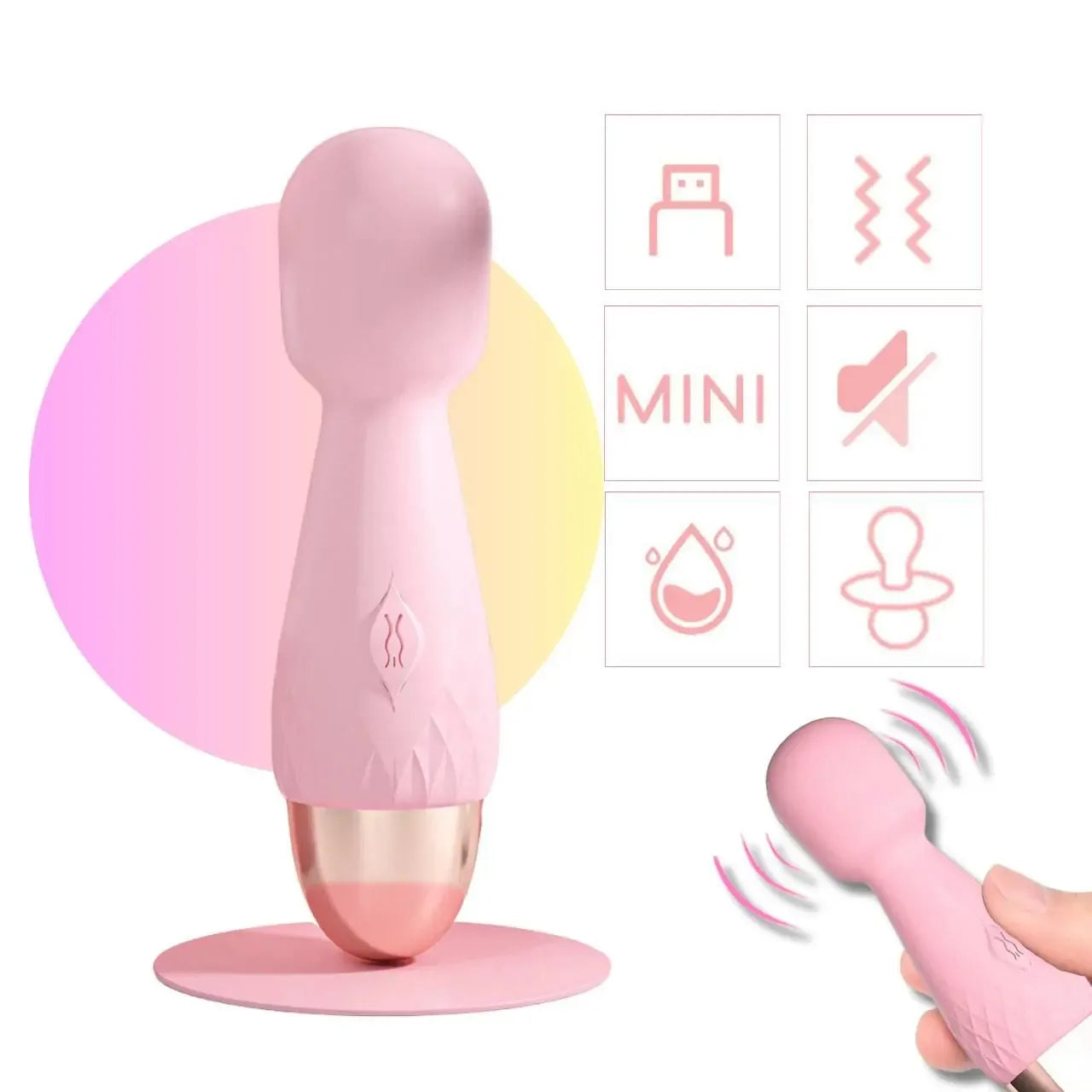 Mini Powerful Silent Personal Silicone Sex Toys for Women Vibrator AV Stick Adult Female Dildo Massage G Spot Vibrator Adult 18