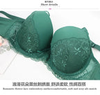 DaiNaFang Sexy Bras Set Green Black Beige Red White Purple Lace Bow Floral Underwear For Women Plus Size Lingerie