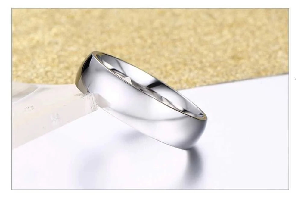 Vnox Basic Wedding Bands Rings for Women Man Customize Name Date Love Info Promise Alliance Anniversary Personalized Gift