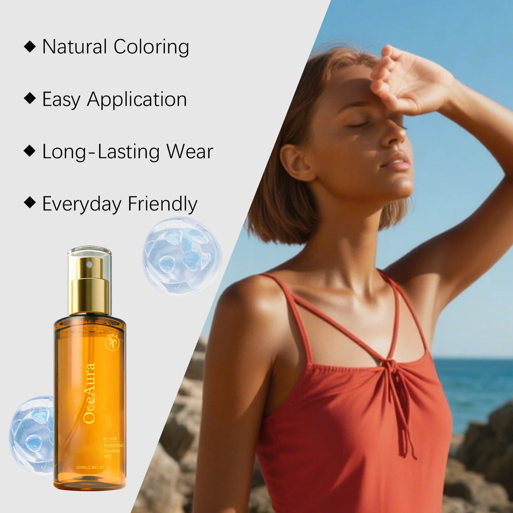 Self Tanning Spray Natural Sunless Tanner for Face Body Hydrating Lightweight Sunless Tanning Spray Natural Brown Tone Even Glow