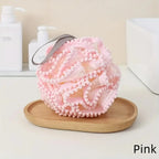 Soft Mesh Bath Sponge Balls Skin Cleaning Brush Shower Puff Body Cleaner Exfoliating Scrubbers Bath Flower Bathing Accessories