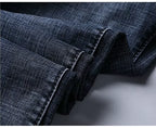 Wthinlee New Business Men's Jeans Casual Straight Stretch Fashion Classic Blue Black Work Pant Denim Trousers Male  Clothing