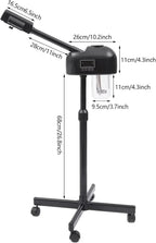 Portable Aesthetic Professional Height Adjustable Facial Steamer with LCD Screen and Wheels, Suitable for Beauty Salons and Home