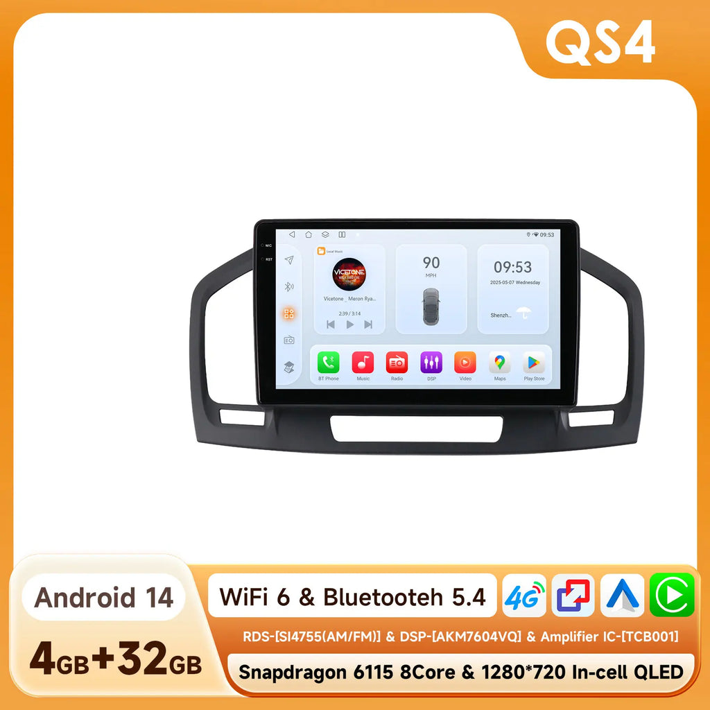 9inch 7862 QLED Screen 2din Android Car Radio Multimedia Video Player for Buick Regal 1 Opel Insignia GPS Navi Carplay 4G RDS BT