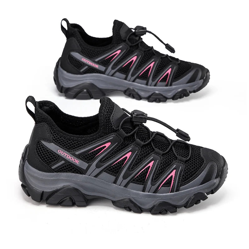 Women Summer Hiking Shoes Breathable Lightweight Outdoor Trekking Sneakers for Mountain Climbing
