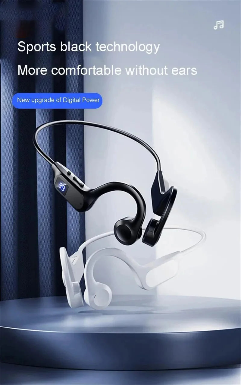 Lenovo Hot Real Bone Conduction Sport Headphone Wireless Earphone Bluetooth-Compatible Headset Hands-free with Mic for Running